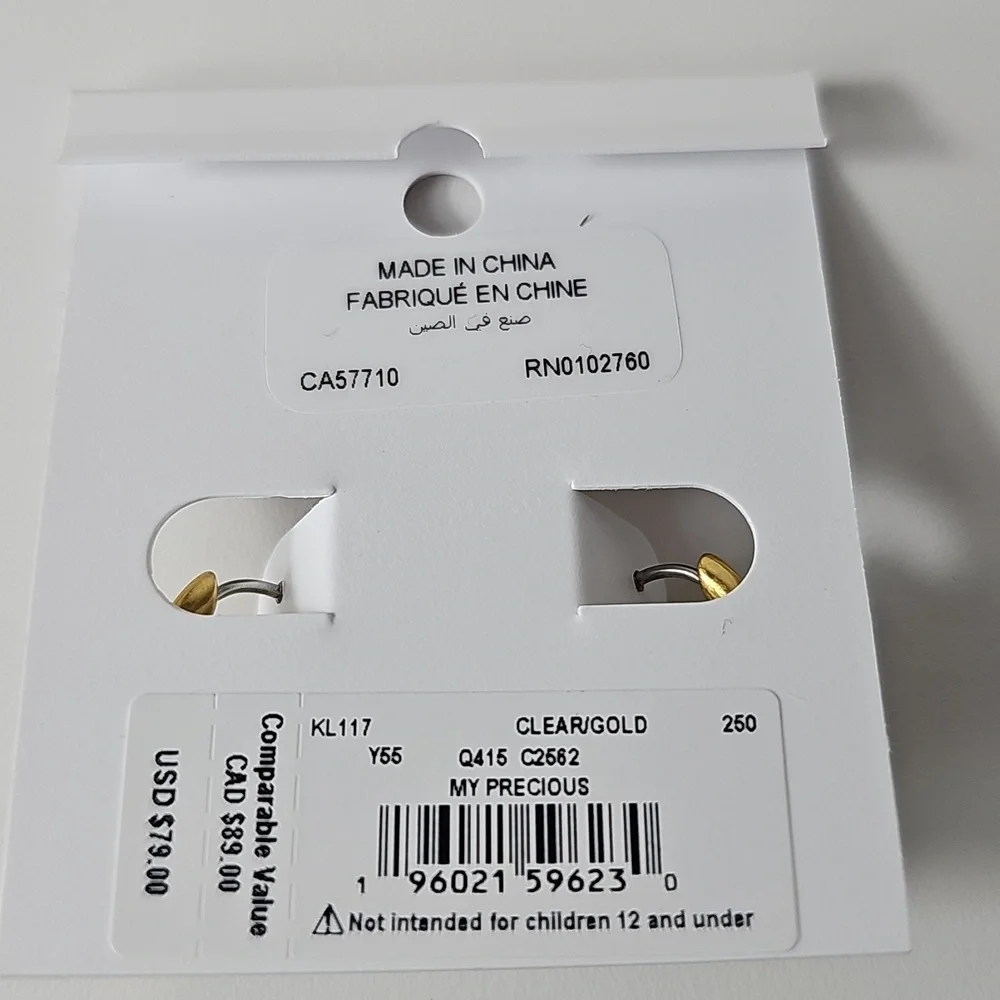 Kate Spade My Precious Gold Heart Huggies Earrings